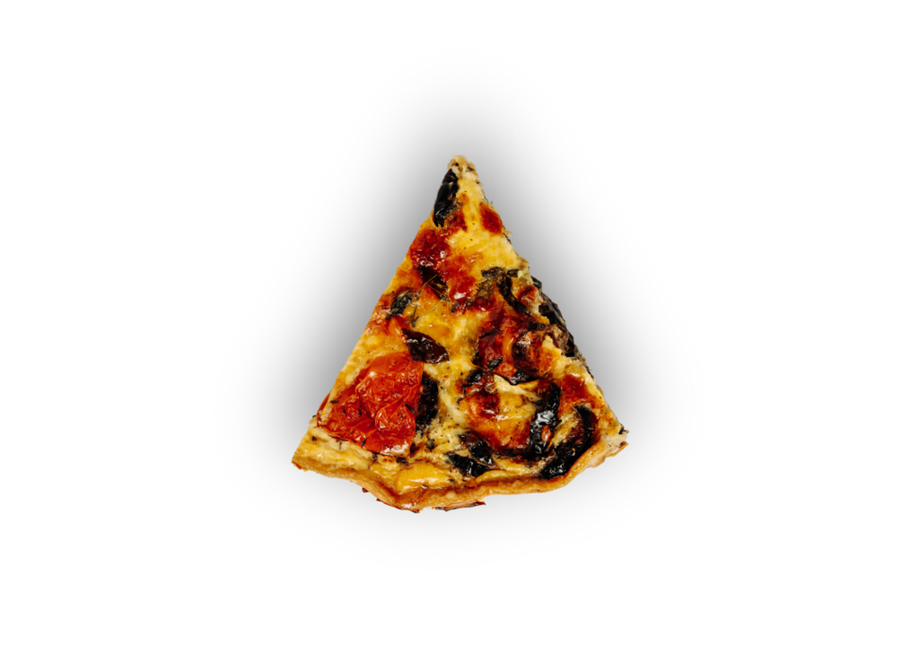 Eggplant, tomato tart