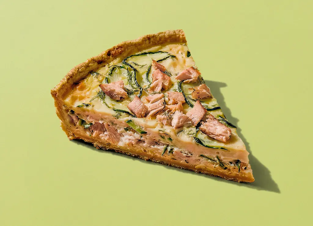 Quiche courgette-saumon 