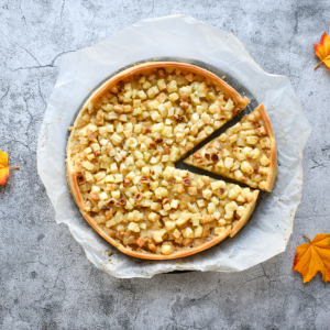 Tarte pomme cannelle noisette